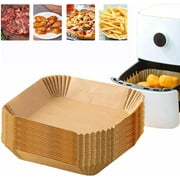 230 PCS 7.9 Inch Square Air Fryer Disposable Baking Paper Liners, Oil-proof Non-Stick Parchment Paper Liners Fit 5-8QT Basket for Air fryer Microwave Oven Frying Pan