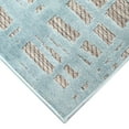 thumbnail image 3 of Trans-Ocean Imports RTO58703704 Liora Manne Rialto Grid Indoor & Outdoor Rug&#44; Aqua - 4 ft. 10 in. x 7 ft. 6 in., 3 of 6