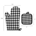 thumbnail image 7 of REGALWOVEN Oven Mitts and Pot Holders Sets 2Pcs, Heat Resistant Oven Mitts and Pot Holders for Kitchen Black 10.6x7.1inch, 7 of 7