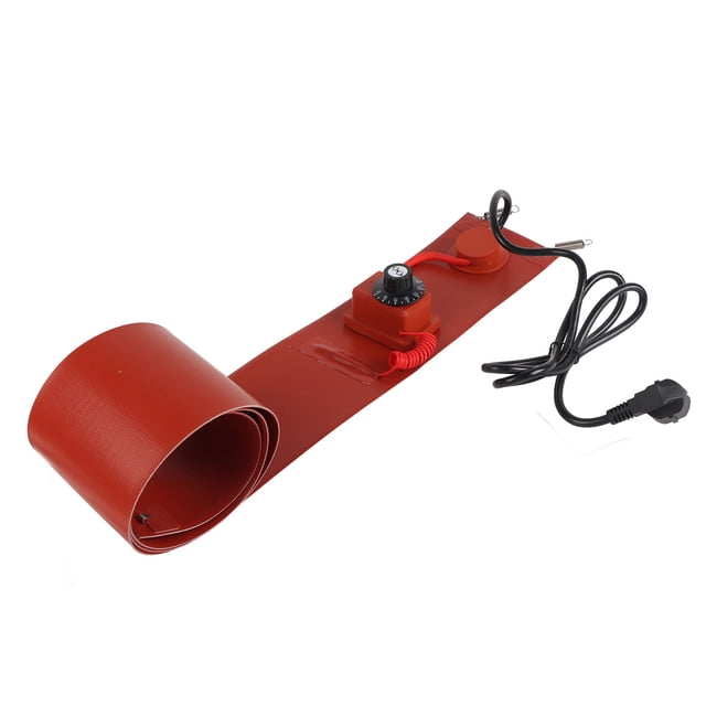 High-Performance Silicone Drum Heater for 200L Barrels, 1000W, 30-150℃ Temperature Control, 125mm x 1740mm, with Elastic Spring and European Plug (220V)