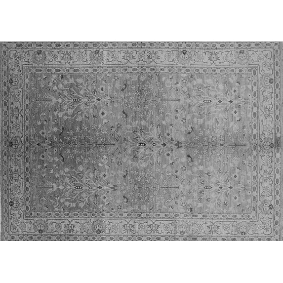 Ahgly Company Indoor Rectangle Oriental Gray Traditional Area Rugs, 7' x 10'