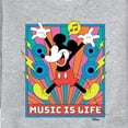 thumbnail image 3 of Disney - Mickey Music Is Life - Men's Crew Neck Fleece Pullover, 3 of 5