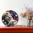 thumbnail image 2 of Yayeee 10" Wall Clock Battery Operated Quartz Round Silent Non-Ticking Home Decor, American Eagle Pattern, 2 of 6