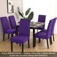thumbnail image 2 of Dining Chair Slipcover, High Stretch Removable Washable Chair Seat Protector Cover Set of 4,Chair Covers for Dining Room, Kitchen,Home Party,Wedding Ceremony(Purple, 4PC), 2 of 9