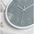 thumbnail image 3 of Reloj de pared moderno de 12 ", péndulo de pared silencioso para cocina, sala de estar, dormitorio, gris (hy), 3 of 4
