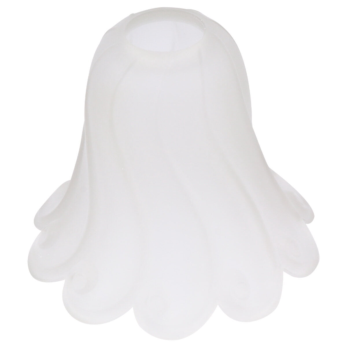 OUNONA Clear Glass Shade Replacements Floral Shape Lampshade White Glass 1Pcs 6.9*6.9in
