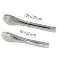 thumbnail image 4 of 2pcs Stainless Steel Kitchen Tong, BBQ Clip With Long Handle For Frying, Cooking, Toasting, Grilling, Buffet, Pastry, Cooking Supplies, Grilling Utensils, Kitchen Tools, 4 of 4