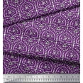 thumbnail image 2 of Soimoi Modal Satin Fabric Leaves & Floral Block Print Fabric by The Yard 42 Inch Wide, 2 of 3