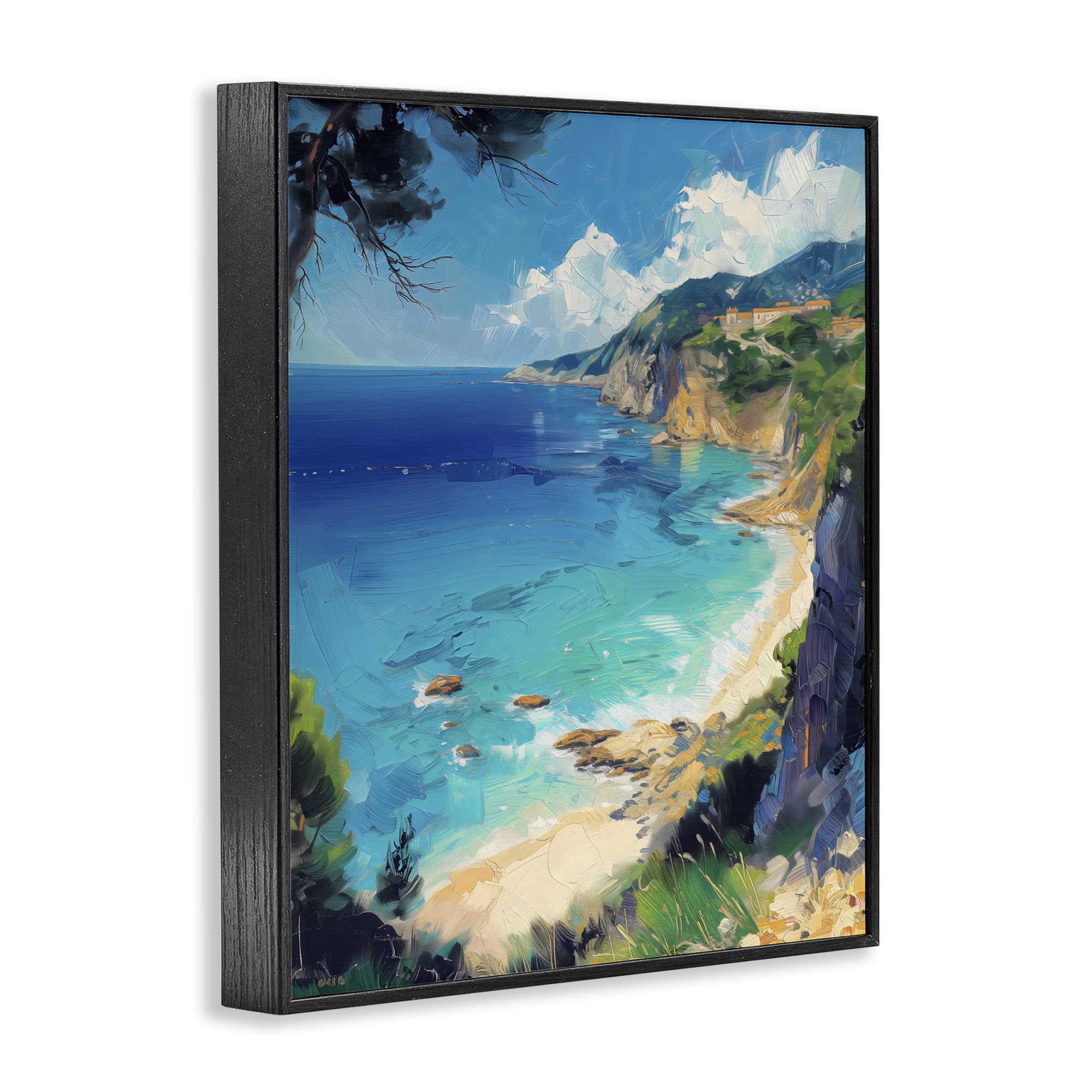 Stupell Industries View of Ocean Retreat Black Framed Giclee Art, design by Creative Studio