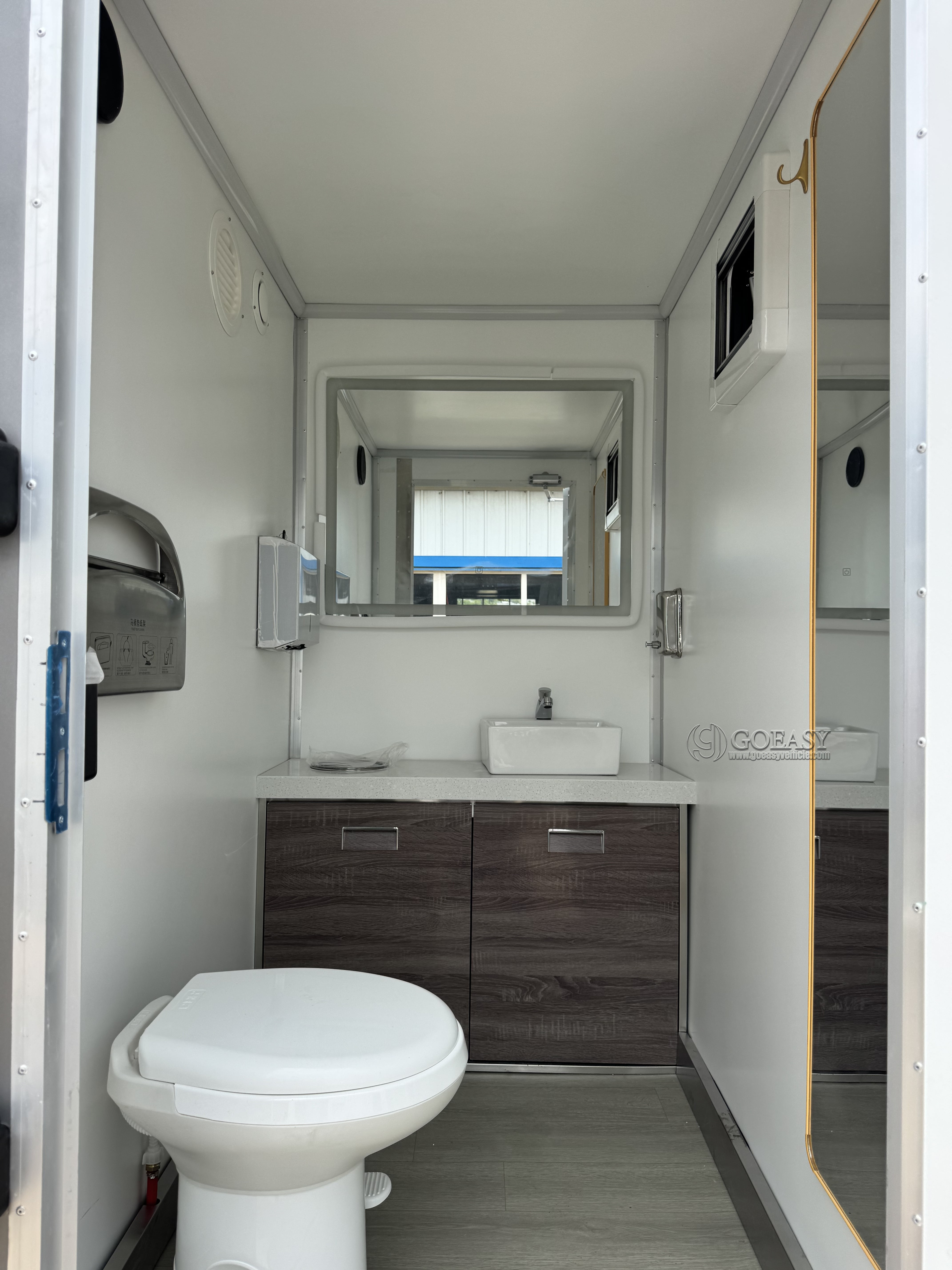 GOEASY Vehicle Luxury Mobile Restroom Trailer | Premium Portable Bathroom for Events, Weddings, and Outdoor Activities