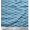 thumbnail image 1 of Soimoi Blue Poly Georgette Fabric Geometrical Star Geometric Decor Fabric Printed Yard 52 Inch Wide, 1 of 5