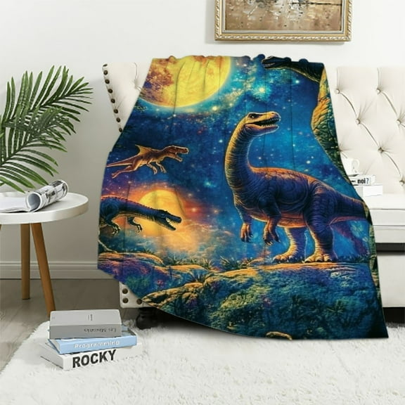 BCIIG Dinosaur Blanket Super Soft Warm Dinosaur Throw Blanket Gift for Boys Girls Cozy Fluffy Plush Dino Flannel Gifts Blankets for Kids Adults 40x50in