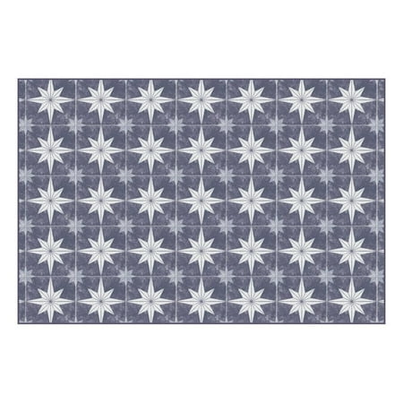 Carolina Creekhouse Vinyl Rug - Aurora 076853UA - Vinyl Floor Mat - Decorative, Vintage, Waterproof, Eco-Friendly, Non-Slip - Blue, 2'x3'