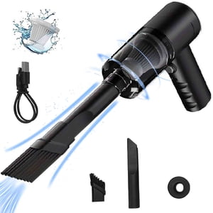 Nettoyeur à vide portable sans fil à main, Nettoilateur à vide rechargeable de voiture haute puissance, Négociateur à aspirateur pour voiture humide et outil à sec adapté au nettoyage de la cuisine