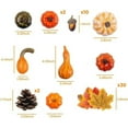 thumbnail image 5 of huaart Pumpkins Decor Set, 50 Pcs Artificial Pumpkins and Gourd Maple Leaf Acorns for Halloween Decor, 5 of 8