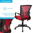 thumbnail image 4 of Lacoo Mid-Back Office Desk Chair Ergonomic Mesh Task Chair with Lumbar Support, Red, 4 of 6