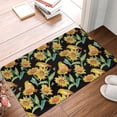 thumbnail image 5 of Xecao Sunflowers And Bird print Flannel Mat: Non-slip, 16x24in. Ideal for kitchen, bedroom, bath & living room., 5 of 9