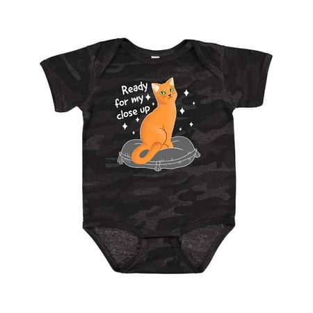 

Inktastic Pretty Cat Ready For a Close Up Gift Baby Boy or Baby Girl Bodysuit