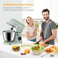 thumbnail image 4 of Ailessom New Stand Mixer,6.5-QT 10-Speed Tilt-Head Kitchen Electric Mixer with Bowl, Dough Hook, Beater, Whisk for Most Home Cooks, (Morandi Green), 4 of 8
