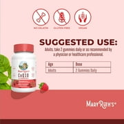 MaryRuths CoQ10 Vegan Antioxidant Metabolism Gummies Raspberry, Adult, 60 Count