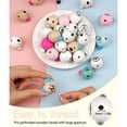 thumbnail image 6 of WINDLAND Pack of 10 Handcrafted Animal Face Wood Beads Cute and Colorful Bead for Jewelry, 6 of 20