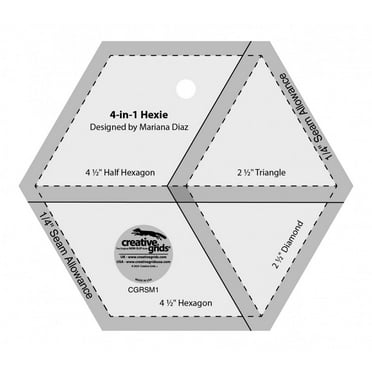 Creative Grids 4-in-1 Hexie Quilt Ruler (CGRSM1)