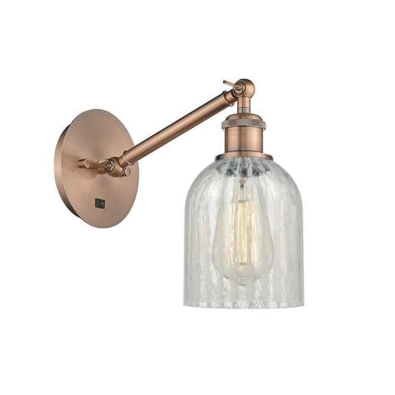 317-1W-AC-G2511-LED-Innovations Lighting-Caledonia - 1 Light Wall Sconce In Industrial Style-11.38 Inches Tall and 5.3 Inches Wide Antique Copper