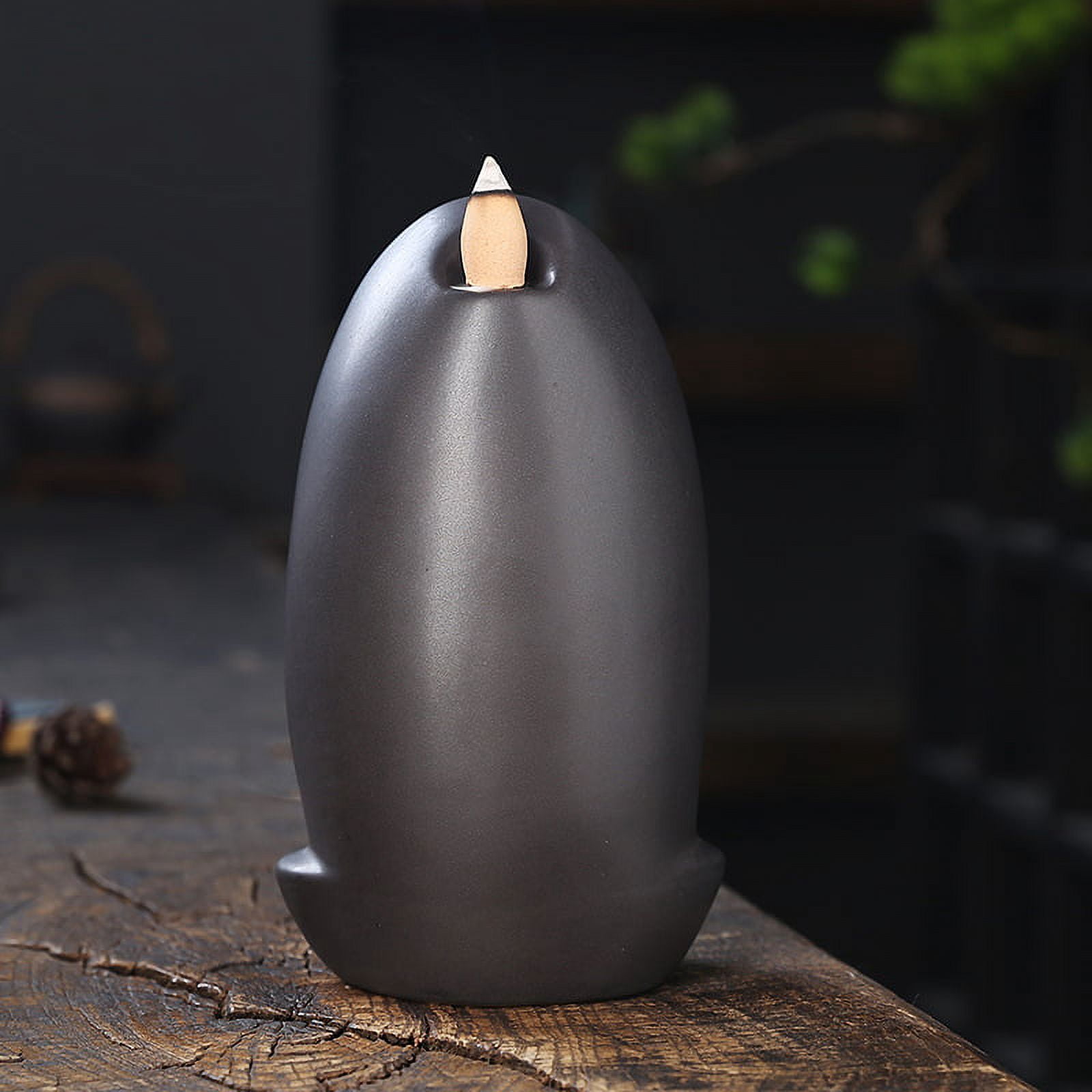 Backflow Incense Burner Flow Backflow Censer Waterfall Incense Burner Incense Stick Holder Fragrance Flowing Smoke Burner for Relaxation Yoga Home Ornament