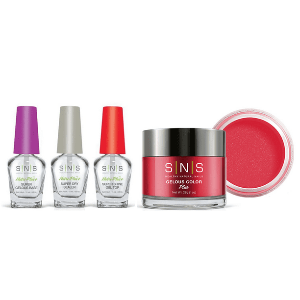 Sns Nail Dipping Powder Combo 4 Ct Gelous Base Sealer Gel Top Chili Pepper Ac22 Walmart Com Walmart Com