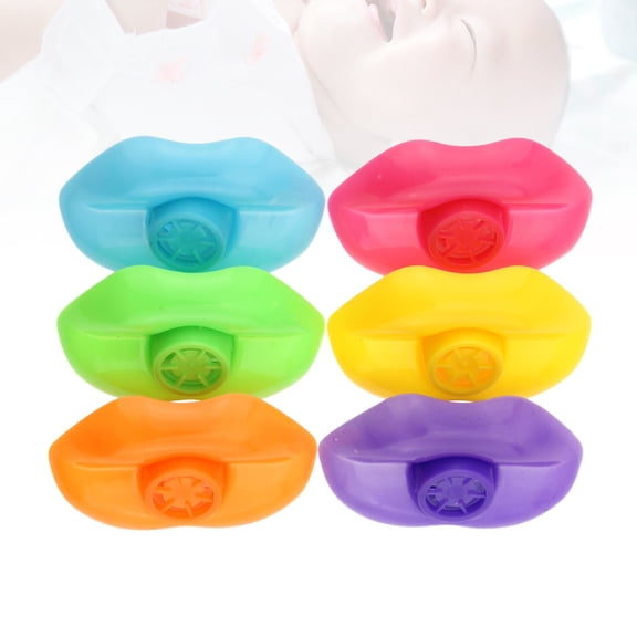 FUEENIRVA 48Pcs Plastic Lip Whistles Funny Lip Design Ideal Gift for Birthday Parties