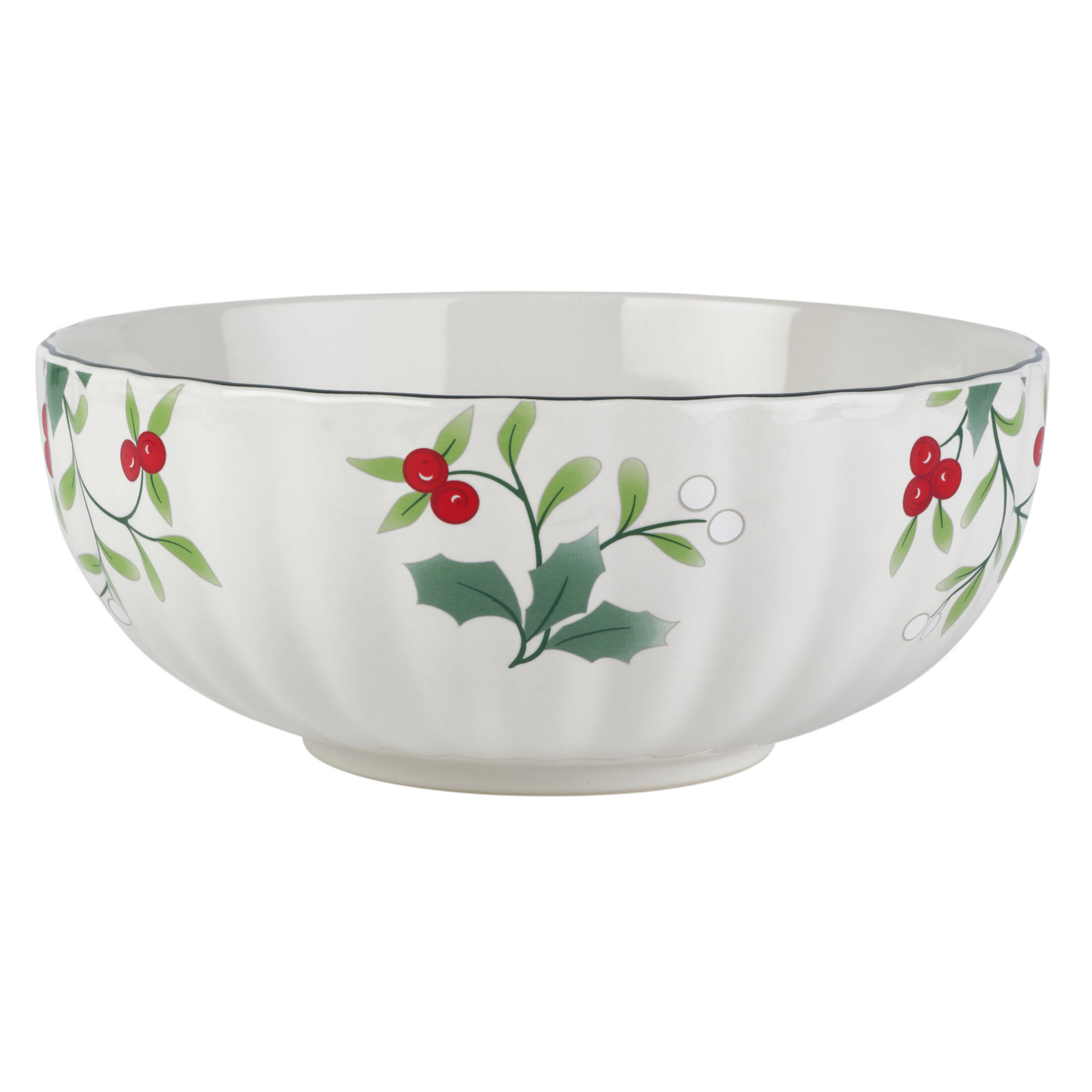 Pfaltzgraff Winterberry Stoneware 9 in Scalloped Serving Bowl