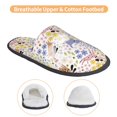 thumbnail image 3 of KLL Floral Puppy Slippers for Women Men House Slip on Indoor Outdoor Bedroom Furry Fleece Lined Ladies Comfy Anti-Skid Rubber Hard Sole-Large, 3 of 8