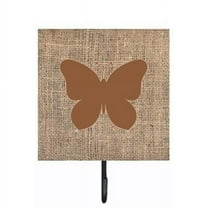 Carolines Treasures BB1047-BL-BN-SH4 Butterfly Burlap and Brown Leash Or Key Holder