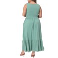 thumbnail image 3 of Agnes Orinda Plus Size Dress for Women Summer Sleeveless Maxi Casual Tie Dress with Pockets, 3 of 5