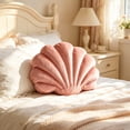 thumbnail image 5 of Soft Velvet Seashell Shaped Throw Pillow - Plush Lint Cushion for Sofa Couch Bed, Decorative Shell Accent Pillow for Living Room Bedroom, Cozy Home Decor Gift, 5 of 6