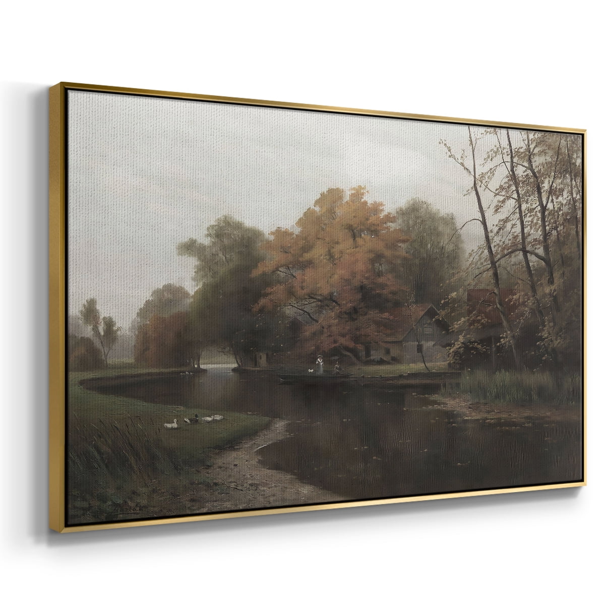 Vintage Landscape-CCCXXVI By Wexford Home Framed in Gold Wood Gallery Wrapped Canvas 17 in. x 25 in.