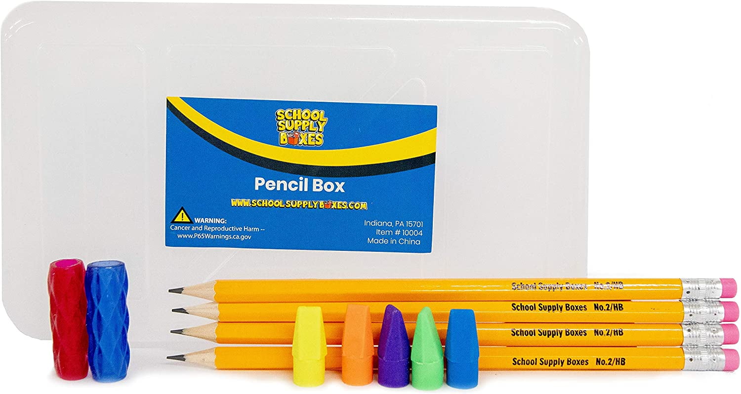 School Supply Basics - Supply Pack for Pre-school, 1st, 2nd, and 3rd Grade  - Markers, Colored Pencils, Lead Pencils, Crayons, Scissors, 2 Glue Sticks