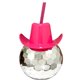 thumbnail image 1 of Sombrero de vaquero galvanoplastia taza de agua bola de discoteca taza de paja 600ml, 1 of 9