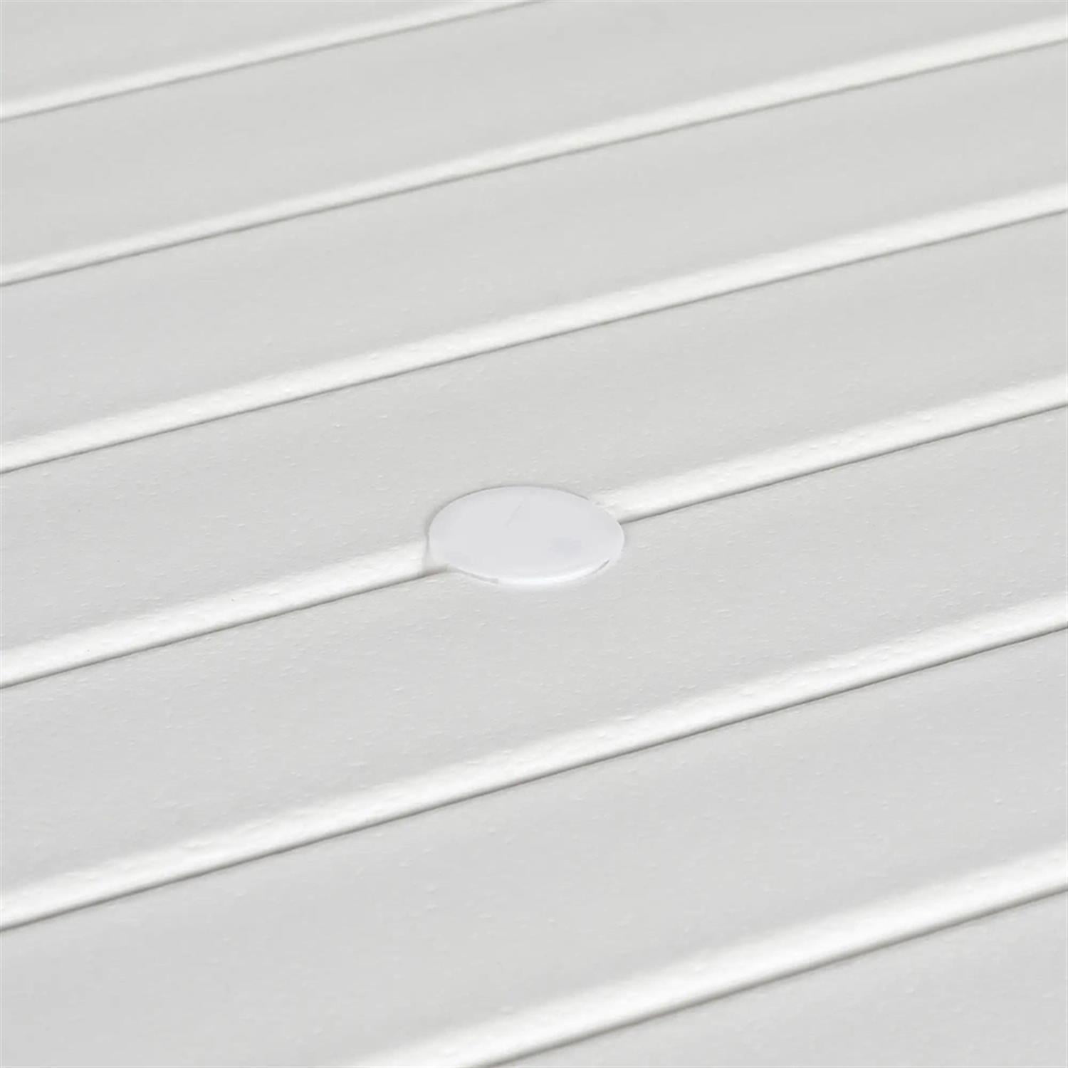 Demi Bonn 35" Outdoor Bistro Tables with Umbrella Hole, Aluminum Frame Round Patio Table, Garden Dining Table for Backyard, Lawn, Balcony, Porch, White