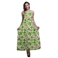 thumbnail image 1 of Bimba Robe Longue Maxi de Soirée pour Femmes en Rayonne à Imprimé Floral, Dos Nu, à Bretelles Spaghetti - Medium, 1 of 5