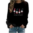 thumbnail image 2 of jsaierl Hanging With My Gnomies Sweatshirts Women Christmas Long Sleeve Pullover Shirts Funny Garden Gnome Graphic Tees Tops, 2 of 7