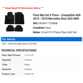 thumbnail image 2 of Floor Mat Set 4 Piece - Compatible with 2013 - 2018 Mercedes-Benz G63 AMG 2014 2015 2016 2017, 2 of 2