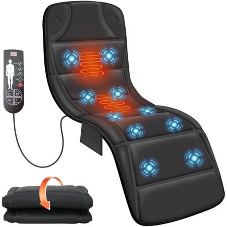 Daretodo Full Body Massage Mat with Heat, Vibration Back Massage Pad, Full Body Massager for Neck Back Pain, Massage Mattress Pad, Gifts for Men Women