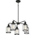 thumbnail image 5 of Quoizel Ludlow 5-Light 12" Transitional Chandelier in Earth Black, 5 of 5