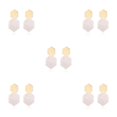 thumbnail image 1 of Minnieouse Pendientes colgantes Estilo Ins Colgante colgante Patrón largo Pendiente geométrico Regalo de aniversario diario Gancho hexagonal Type2 NO2, 1 of 6