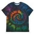thumbnail image 5 of LAOLIUSN Unisex Tie Dye Crew Neck Short Sleeve T-Shirt S-4XL, 5 of 7