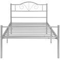 thumbnail image 4 of Cama Vida lujosa Somier de hierro Combinaciones de múltiples tamaños, fácil instalación Plataforma de metal premium Niños adultos Listones robustos mejorados (Cama individual Plata) HOMEMAKE FURNITURE BASELI TWIN SILVER, 4 of 9
