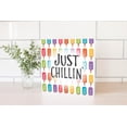 thumbnail image 2 of Just Chillin' Colorful Ice Pops 10 x 10 Wood Tabletop Sign Plaque, 2 of 4