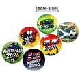 thumbnail image 3 of Soccer-themed Drink Coaster Set, Ceramic with Non-Cork Back, Water-Resistant, Round Compact Design, Ideal for Home, Bar, Office, Football Fans, 3 of 6