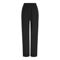 thumbnail image 7 of Womens Scrubs Set Color Block V Neck Scrub Top & Straight Leg Pants Pocket Stretch Medical Uniform Nursing Scrubs Black M, 7 of 7